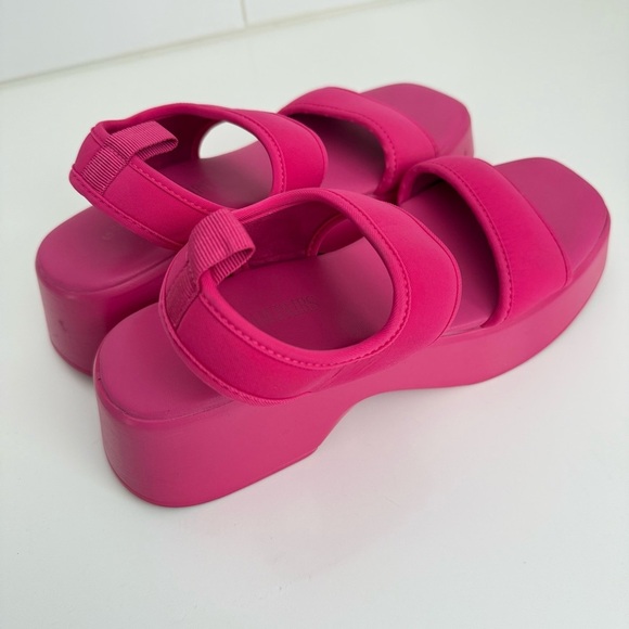 Dream Pairs Womens Pink Platform Sandals Velcro Strap Comfort Shoes Size 9 Y2K - Picture 4 of 6